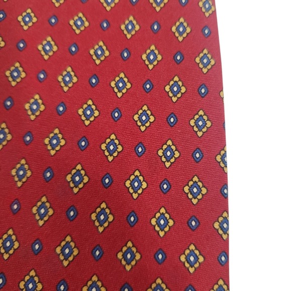 Tommy Hilfiger Men Tie Necktie Designer Luxury Two-Tone Red Blue Business Casual - Picture 3 of 12